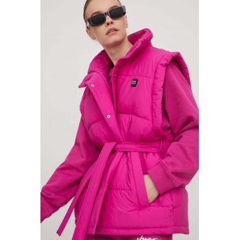 HUGO vesta femei, culoarea roz, de iarna de firma originala
