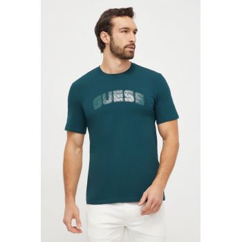 BOSS Green tricou bărbați, culoarea verde, cu imprimeu 50506373