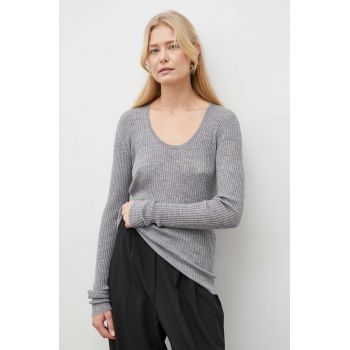 By Malene Birger pulover de lana femei, culoarea gri, light