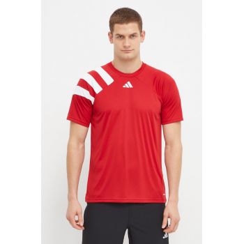 adidas Performance tricou de antrenament Fortore 23 culoarea roșu, cu imprimeu HY0571