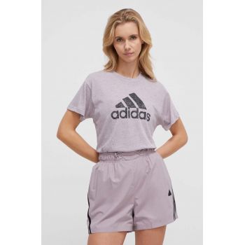 adidas tricou femei, culoarea violet IS3622