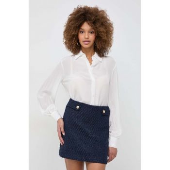 Armani Exchange camasa femei, culoarea alb, cu guler clasic, relaxed de firma originala