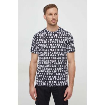 Armani Exchange tricou din bumbac barbati, culoarea negru, modelator