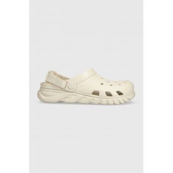 Crocs papuci Duet Max II Clog bărbați, culoarea alb 208776