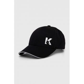 Karl Lagerfeld șapcă culoarea negru, cu imprimeu 541123.805612
