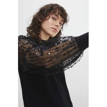 Answear Lab pulover de damă, culoarea negru