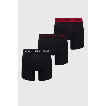 HUGO boxeri 3-pack bărbați, culoarea negru 50503079
