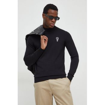 Karl Lagerfeld pulover bărbați, culoarea negru, light 541304.655089