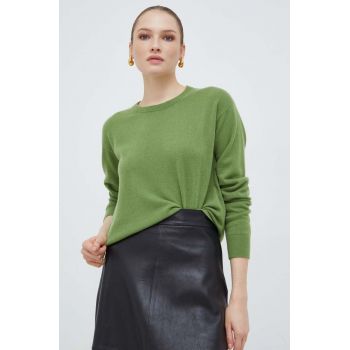 Max Mara Leisure pulover de lana femei, culoarea verde, light