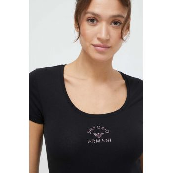 Emporio Armani Underwear tricou lounge culoarea negru