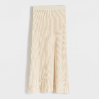 Reserved - Fustă tricotată - Ivory