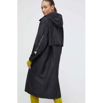 adidas by Stella McCartney geacă femei, culoarea negru, de tranziție, oversize IT8274