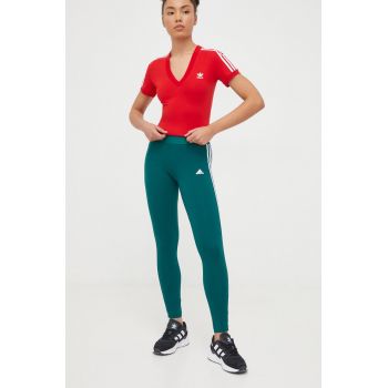 adidas colanți femei, culoarea verde, cu imprimeu IM2844
