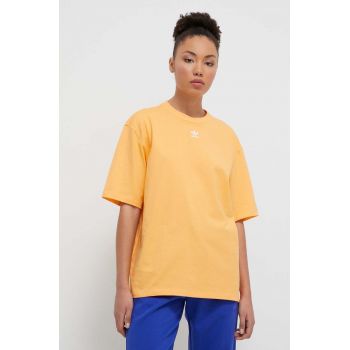 adidas Originals tricou din bumbac femei, culoarea portocaliu IR5933