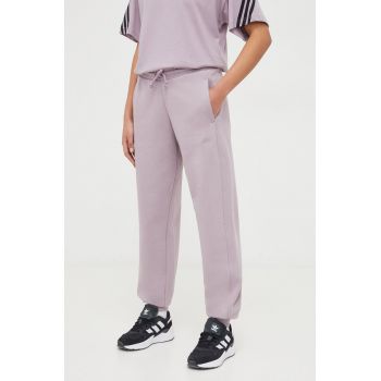 adidas pantaloni de trening culoarea violet, uni IW1283 la reducere