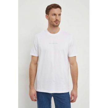 Paul&Shark tricou din bumbac barbati, culoarea alb, cu imprimeu