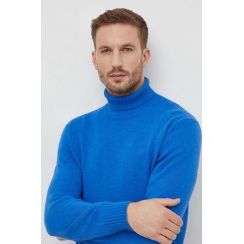 United Colors of Benetton pulover din amestec de lana barbati, cu guler