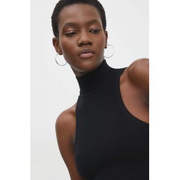 Answear Lab top femei, culoarea negru, cu turtleneck