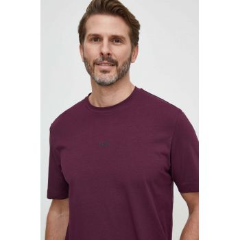 BOSS tricou BOSS ORANGE barbati, culoarea violet, neted, 50473278