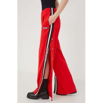 HUGO pantaloni de trening culoarea roșu, cu model 50505179