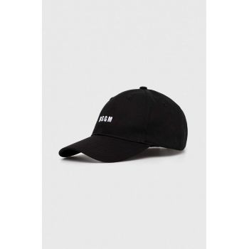 MSGM șapcă de baseball din bumbac culoarea negru, cu imprimeu 3641MDL06.247273
