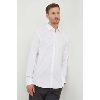 BOSS cămașă bărbați, culoarea alb, cu guler clasic, regular 50508772