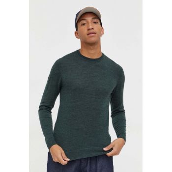 Superdry pulover de lana barbati, culoarea verde, light