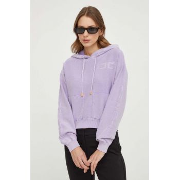Elisabetta Franchi pulover de bumbac culoarea violet, light