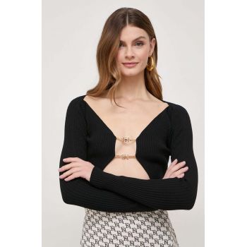 Elisabetta Franchi pulover femei, culoarea negru, light
