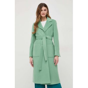 MAX&Co. palton de lana culoarea verde, de tranzitie, desfacut de firma original