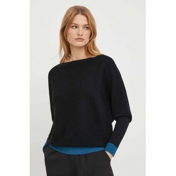 United Colors of Benetton pulover femei, culoarea negru, light