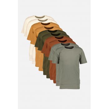 Set de tricouri cu decolteu la baza gatului - 10 piese