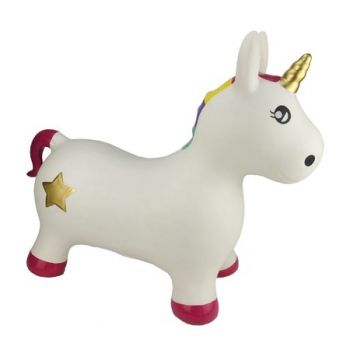 Unicorn gonflabil pentru copii Skkippy Buddy alb 61 cm