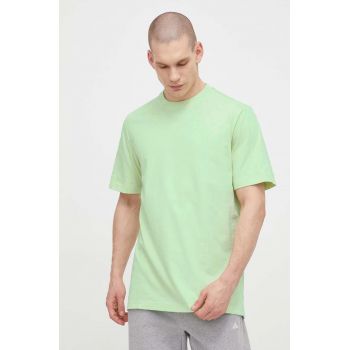 adidas tricou din bumbac bărbați, culoarea verde, uni IR9111