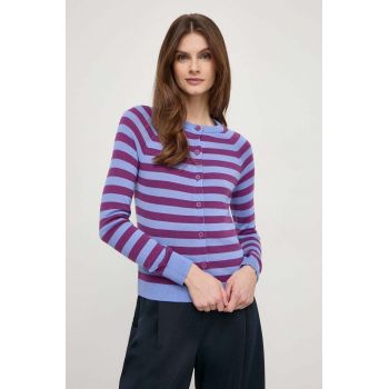 MAX&Co. cardigan din lana culoarea violet, light