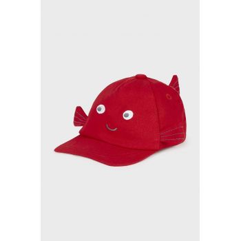 Mayoral Newborn șapcă din bumbac pentru copii culoarea rosu, cu imprimeu