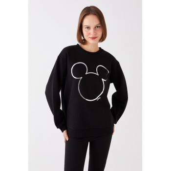 Bluza de trening cu imprimeu cu Mickey Mouse