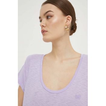 Superdry tricou femei, culoarea violet
