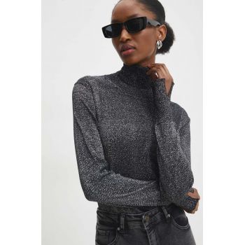 Answear Lab pulover femei, culoarea negru, light, cu guler