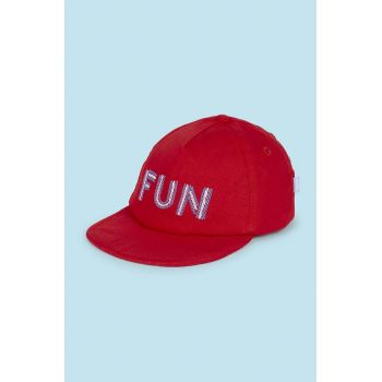 Mayoral șapcă din bumbac pentru copii culoarea rosu, cu imprimeu