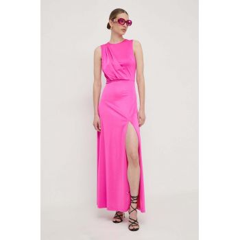 Silvian Heach rochie culoarea roz, maxi, drept