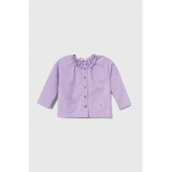 United Colors of Benetton bluza bebe culoarea violet, neted