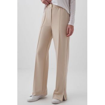 Pantaloni din amestec de modal cu croiala ampla