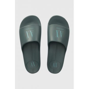 Armani Exchange papuci barbati, culoarea turcoaz, XUP012 XV675 T730