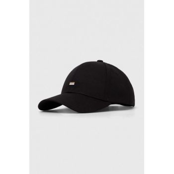 BOSS șapcă de baseball din bumbac culoarea negru, uni 50495128