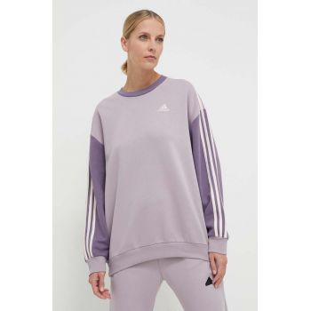 adidas bluză femei, culoarea violet, cu model IR6137
