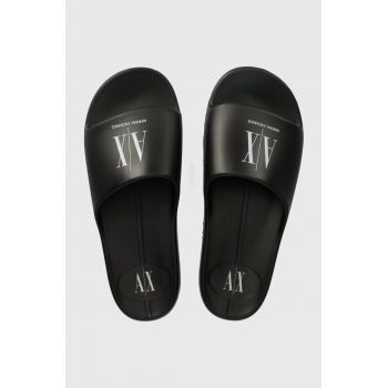 Armani Exchange papuci femei, culoarea negru, XDP038 XV703 S277