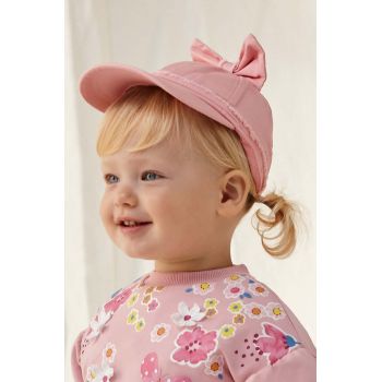 Mayoral șapcă din bumbac pentru copii culoarea roz, cu imprimeu