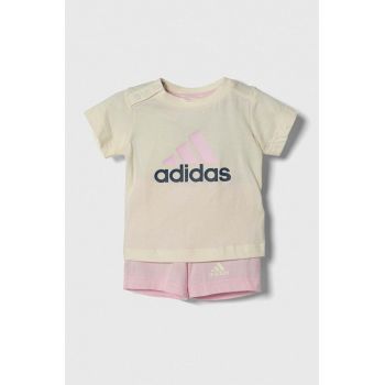 adidas set de bumbac pentru bebelusi culoarea roz
