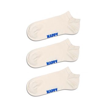 Happy Socks sosete Solid Low 3-pack culoarea alb